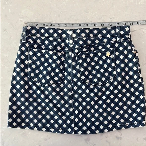 Kate Spade Blue and White Mini Pencil Skirt - Picture 2 of 6